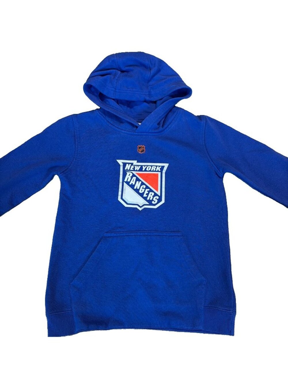 New York Rangers Youth NHL Official Hoodie Sweatshirt Size M 10/12 Blue Hockey